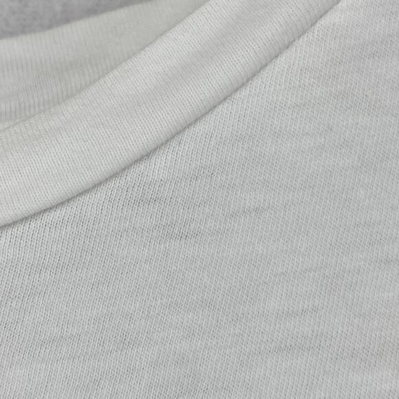 EILEEN FISHER Top M Slub Organic Cotton Jersey Crewneck Short Sleeve Basic White - Picture 6 of 13